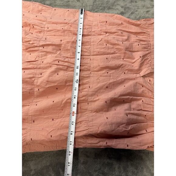 Roller Rabbit Dress S/XS Pink Cotton Acote Pamela Short Sleeve Flocking - Picture 10 of 13